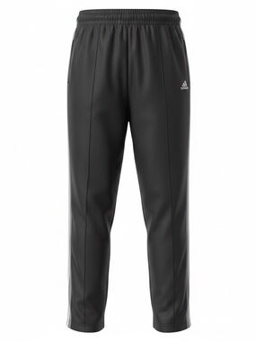 adidas Black Athletic basketball Pants with White Side Stripes